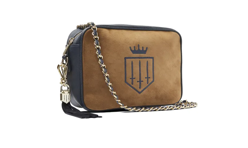 Fairfax and Favor Finsbury Cross Body Bag Tan Navy-2